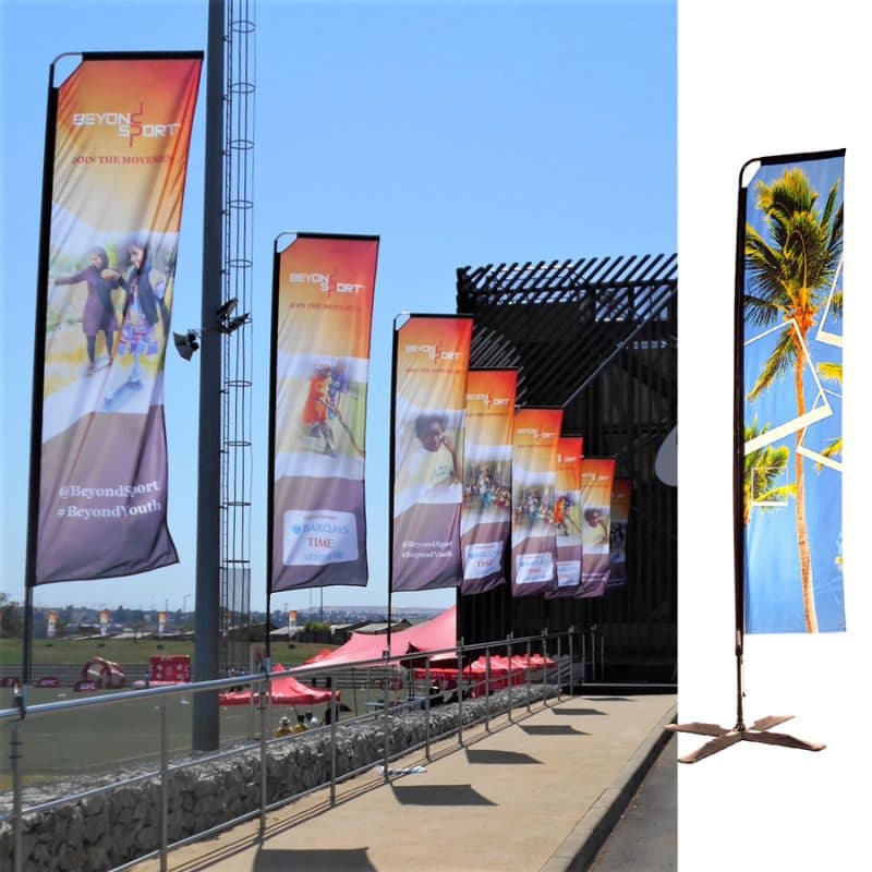 Telescopic Banner Printing in Nairobi | High-Impact Feather Flags